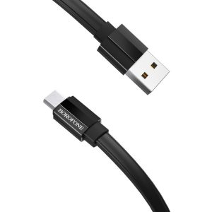 Micro USB kabel Borofone 1.8 m – černá