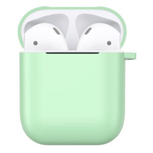 Matný plastový obal s karabinou pro Airpods – zelená