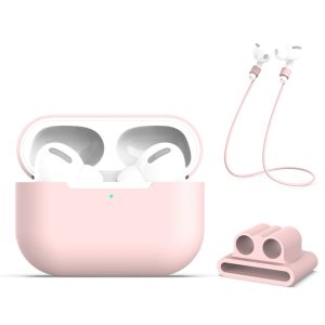 Silikonový obal pro Airpods Pro (Sada 3 ks) – růžová