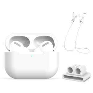 Silikonový obal pro Airpods Pro (Sada 3 ks) – bílá