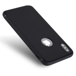 Obal s výřezem na logo na iPhone X/ XS – Candy Black