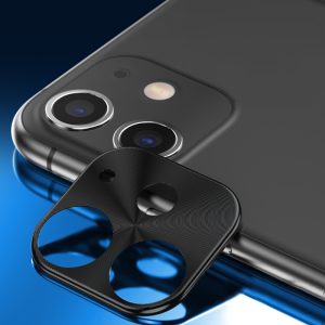 Kovový rámeček na zadní kameru iPhone 11 – černá