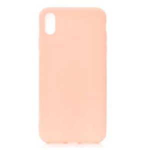 Matný silikonový obal na iPhone XS Max – růžová