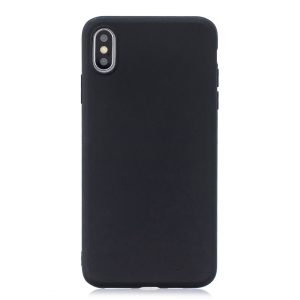 Matný silikonový obal na iPhone XS Max – Candy Black