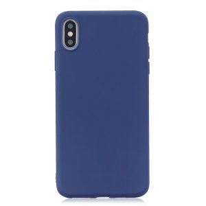 Matný silikonový obal na iPhone XS Max – Royal Blue