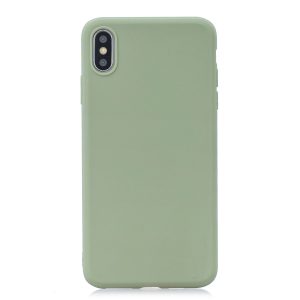 Matný silikonový obal na iPhone XS Max – Pea Green