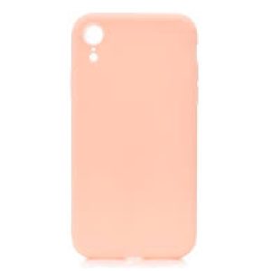 Matný silikonový obal na iPhone XR – růžová