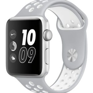 eses Silikonový řemínek pro Apple Watch – Šedo bílý, S, M, L – 38mm, 40mm, 41mm