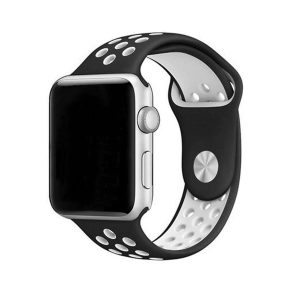 eses Silikonový řemínek pro Apple Watch – Černo bílý, S, M, L – 38mm, 40mm, 41mm
