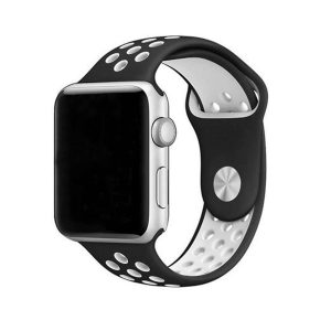 eses Silikonový řemínek pro Apple Watch – Černo bílý, S, M, L – 42mm, 44mm, 45mm, 49mm