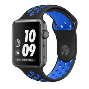 eses Silikonový řemínek pro Apple Watch – Černo modrý, S, M, L – 42mm, 44mm, 45mm, 49mm