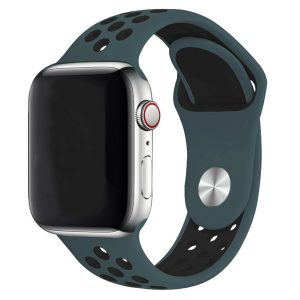 eses Silikonový řemínek pro Apple Watch – Modro a černý, S, M, L – 42mm, 44mm, 45mm, 49mm