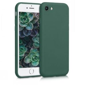 Silikonový kryt pro iPhone SE 2022, SE 2020, 7 a 8 – Tmavě zelený