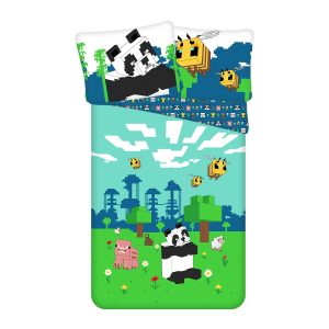 Jerry Fabrics s. r. o. Bavlněné povlečení 140×200 + 70×90 cm – Minecraft Explore Overworld