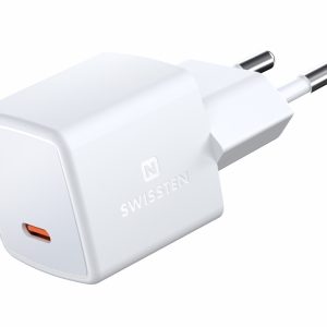 SWISSTEN mini síťový adaptér GaN, Power Delivery, USB-C, 33 W