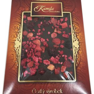 Kamila Chocolates Hořká čokoláda s malinami, jahodami a ostružinami 70 g