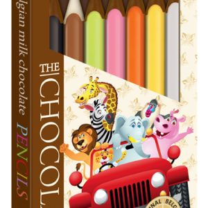 Severka The Chocolate Čoko pastelky mléčné – motiv zvířátka 100 g