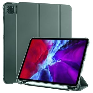 Pouzdro z PU kůže pro Apple iPad Pro 11 (2020) + slot pro Apple Pencil – Pine Green