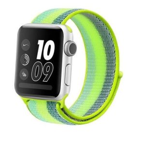 eses Nylonový řemínek pro Apple Watch – Neonové proužky 38mm, 40mm, 41mm