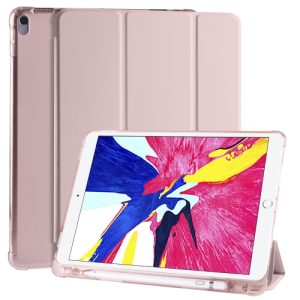 Pouzdro z PU kůže pro Apple iPad Pro 11 (2018) + slot pro Apple Pencil – Pink