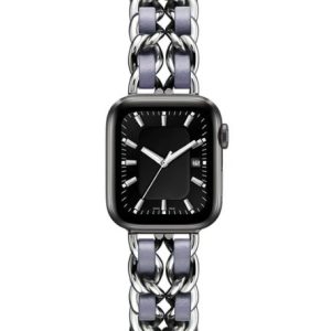 eses Kovový řetízkový řemínek propletený pro Apple Watch – Stříbrno šedý 42mm, 44mm, 45mm, 49mm