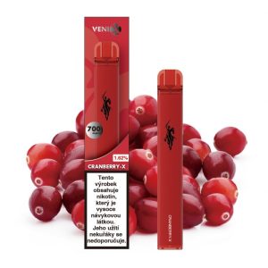 VENIX-X jednorázová elektronická cigareta s nikotinem Příchuť: Brusinka