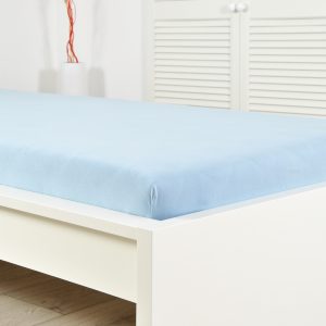 B.E.S. – Petrovice, s.r.o. Prostěradlo Jersey bavlna IDEAL – Světlá modrá Rozměr: 160 x 200