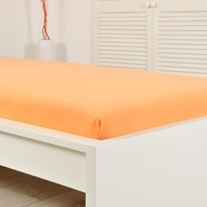 B.E.S. – Petrovice, s.r.o. Prostěradlo Jersey bavlna IDEAL – Lososová Rozměr: 160 x 200