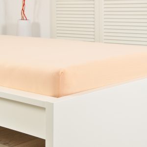 B.E.S. – Petrovice, s.r.o. Prostěradlo Jersey bavlna IDEAL – Meruňková Rozměr: 160 x 200