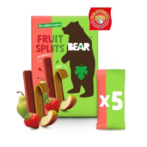 BEAR Fruit Splits jahoda a jablko 5x 20g