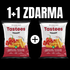 TASTEES Pečené bezlepkové křupky HABANERO 65 G 1+1 ZDARMA