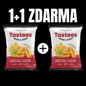 TASTEES Pečené bezlepkové křupky WASABI & CHEESE 65 G 1+1 ZDARMA