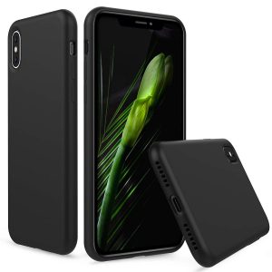 Silikonový kryt pro iPhone X a XS – Černý