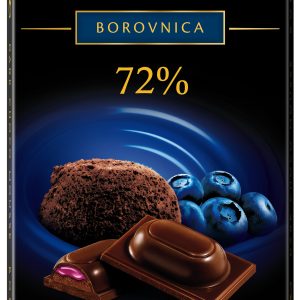 MIKADO hořká čokoláda s čokoládovou pěnou a borůvkovou náplní 100 g