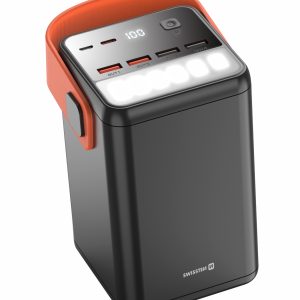 SWISSTEN Power Line powerbanka, 60 000 mAh, 65 W, Power Delivery, černá