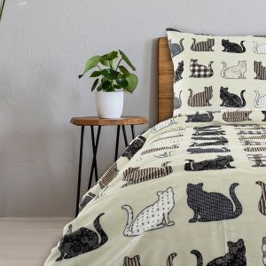 Jerry Fabrics s. r. o. Povlečení MIKROFLANEL 140×200+70×90 – Kočky