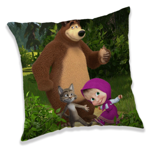 Jerry Fabrics s. r. o. Polštářek licenční 40×40 – Máša a Medvěd 087