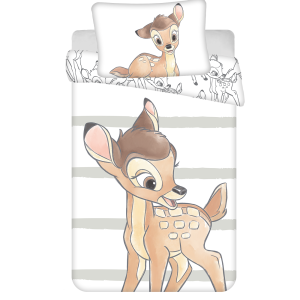 Jerry Fabrics s. r. o. Povlečení Dětské do postýlky 100×135+40×60 – Bambi "Stripe" baby