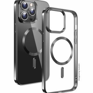 SWISSTEN metalické pouzdro MagStick pro iPhone, MagSafe, černé Model: iPhone 14 Plus