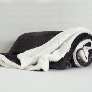 B.E.S. – Petrovice, s.r.o. Deka mikroflanel s beránkem 150×200 – Antracit