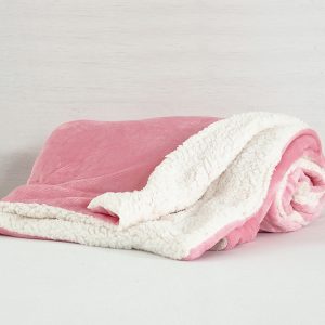B.E.S. – Petrovice, s.r.o. Deka mikroflanel s beránkem 150×200 – Starorůžová