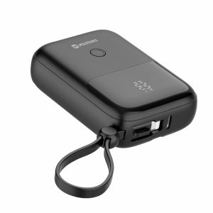 SWISSTEN Powerbanka 10 000 mAh 22,5W s integrovanými kabely USB-C a lightning