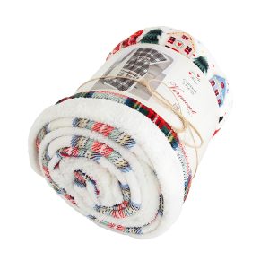 B.E.S. – Petrovice, s.r.o. Deka s beránkem Vermont 1 dárkové balení – Vánoční motivy Rozměr: 150×190