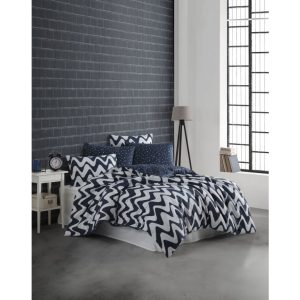 B.E.S. – Petrovice, s.r.o. Povlečení BAVLNA RENFORCE GOLD – Waves Blue Rozměr: 140 x 200 + 70 x 90