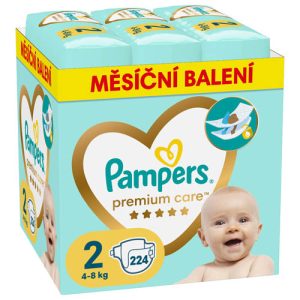 Pampers Premium Care Měsíční balení jednorázových plen vel. 2 (224 ks)