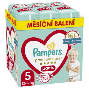 Pampers Premium Care Měsíční balení plenkových kalhotek vel. 5 (102 ks)
