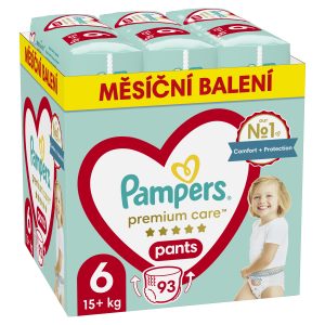 Pampers Premium Care Měsíční balení plenkových kalhotek vel. 6 (93 ks)