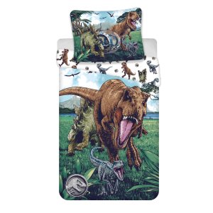 Jerry Fabrics s. r. o. Povlečení Licenční 140×200+70×90 – Jurský Svět "Trio"