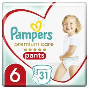 Pampers Premium Care Pants Value Pack Plenkové kalhotky vel. 6 (31 ks)