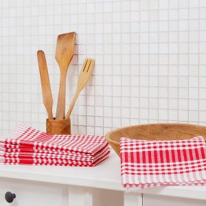 B.E.S. – Petrovice, s.r.o. Kuchyňská utěrka káro 45×70 – Červená